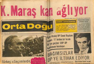 Ortadoğu Gazetesi 25 Aralık 1978 - Bağımsızlar DPye İltihak Ediyor GZ66498 - 2