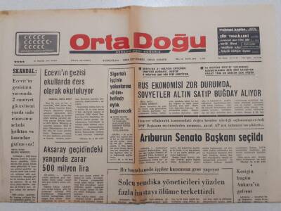 Ortadoğu Gazetesi - 26 Aralık 1975 - Rus Ekonomisi Zor Durumda Sovyetler Altın Satıp Buğday Alıyor GZ111560 - 1