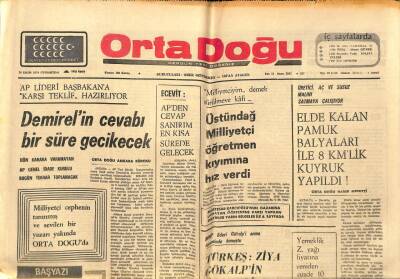 Ortadoğu Gazetesi 26 Ekim 1974 - Aktör Yılmaz Güney Suçu Kabullenmiyor GZ93308 - 1