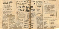 Ortadoğu Gazetesi 26 Eylül 1974 - Ecevit DPden Teklif Bekliyor GZ66541 - 2