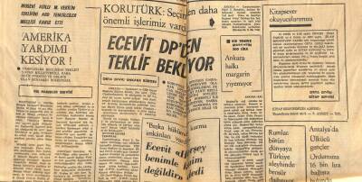 Ortadoğu Gazetesi 26 Eylül 1974 - Ecevit DPden Teklif Bekliyor GZ66541 - 2