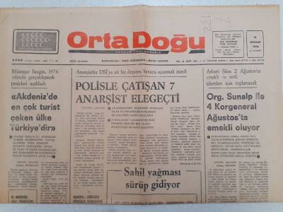 Ortadoğu Gazetesi - 26 Temmuz 1976 - Türkiyede Dünyada Benzeri Olmayan İlaçlar Türetiliyor GZ111344 - 1