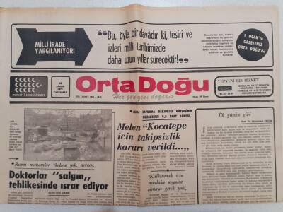 Ortadoğu Gazetesi - 29 Aralık 1976 - Doktorlar Salgın Tehlikesinde Israr Ediyor GZ111401 - 1