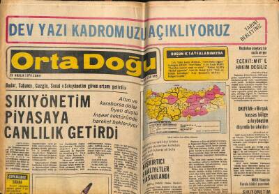 Ortadoğu Gazetesi 29 Aralık 1978 - Sıkıyönetim Piyasaya Canlılık Getirdi GZ66534 - 1