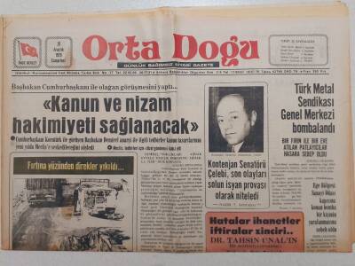 Ortadoğu Gazetesi - 29 Aralık 1979 - Fırtına Yüzünden Direkler Yıkıldı GZ111596 - 1