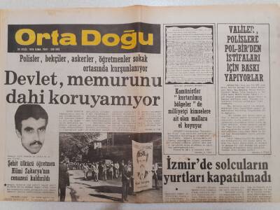 Ortadoğu Gazetesi - 29 Eylül 1978 - Devlet, Memurunu Dahi Koruyamıyor GZ111460 - 1