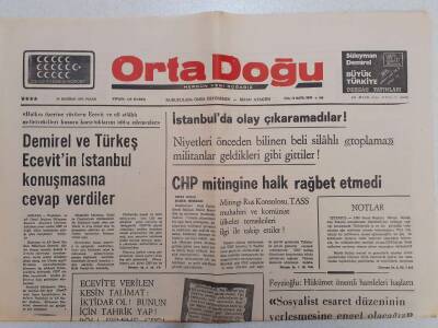 Ortadoğu Gazetesi - 29 Haziran 1975 - CHP Mitingine Halk Rağbet Etmedi GZ111358 - 1