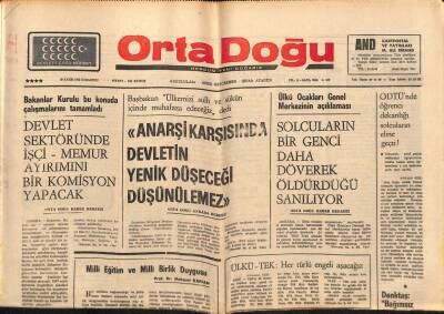 Ortadoğu Gazetesi 29 Kasım 1975 - ODTÜnde Öğrenci Dekanlığı Solcuların Eline Geçti GZ90050 - 1