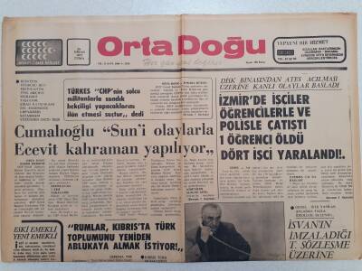 Ortadoğu Gazetesi - 29 Nisan 1977 - Cumalıoğlu Suni Olaylarla Ecevit Kahraman Yapılıyor GZ111380 - 1