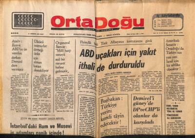 Ortadoğu Gazetesi 29 Temmuz 1975 - Yunanistan Bizimle Savaşa Hazırlanıyor GZ73914 - 1