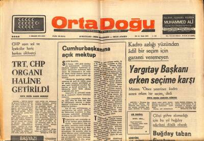 Ortadoğu Gazetesi 3 Aralık 1974 - Feyzioğlu Partileri Milli Beraberlik Hükümeti Kurmaya Çağırdı GZ93320 - 1