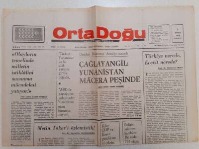 Ortadoğu Gazetesi - 3 Nisan 1976 - Yunanistan Macera Peşinde GZ111411 - 1