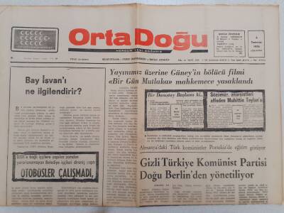 Ortadoğu Gazetesi - 3 Temmuz 1976 - Yunanlılar Kıbrısın Yüzde 25inin Türklere Bırakılmasını Teklif Etti GZ111372 - 1