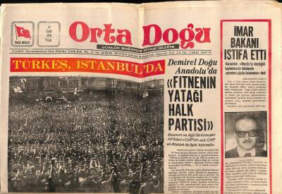 Ortadoğu Gazetesi 30 Eylül 1979 - İmar Bakanı İstifa Etti GZ69028 - 1