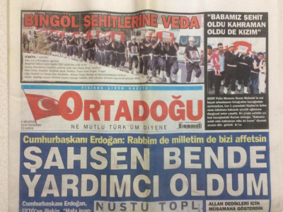 Ortadoğu Gazetesi 4 Ağustos 2016 - Cumhurbaşkanı Erdoğan Şahsen Bende Yardımcı Oldum GZ29034 - 1