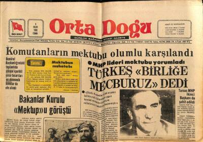 Ortadoğu Gazetesi 4 Ocak 1980 - Sivrice Ve Özalpın 102 Köyü İle İrtibatı Kesildi GZ80932 - 1