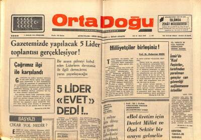 Ortadoğu Gazetesi 5 Aralık 1974 - Dil Tarihte de Kızıl Faşistler Öğrencilerin Üzerine Saldırdı GZ93318 - 1