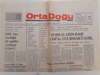 Ortadoğu Gazetesi - 5 Nisan 1976 - Doğumunun Yüzüncü Yılında Ziya Gökalp GZ111412 - 1