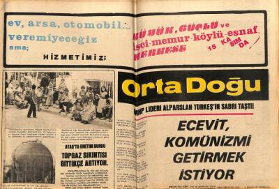 Ortadoğu Gazetesi 6 Kasım 1978 - Ecevit Komünizmi Getirmek İstiyor GZ66497 - 1