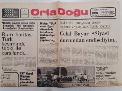 Ortadoğu Gazetesi - 6 Nisan 1977 - Celal BayarEndişeliyim GZ111408 - 1