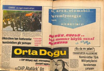 Ortadoğu Gazetesi 7 Kasım 1978 - CHP Atatürkün Kurduğu Parti Sıfatını Yitirdi GZ66552 - 2