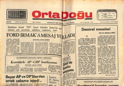 Ortadoğu Gazetesi 8 Şubat 1975 - Ford Irmaka Mesaj Yolladı GZ66526 - 1
