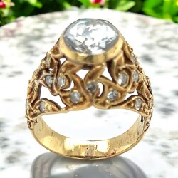 Osmanlı Dönemi 18 Ayar Elmas Yüzük ELM245 #29.90 - 2