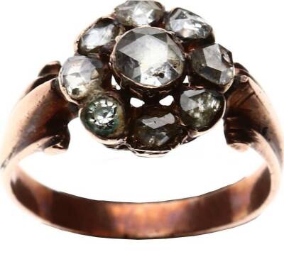 Osmanlı Dönemi 8 Ayar Elmas Gül Yüzük ELM220 #11.52 - 2