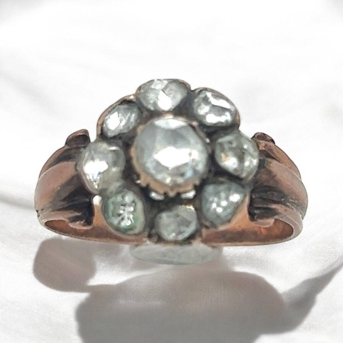 Osmanlı Dönemi 8 Ayar Elmas Gül Yüzük ELM220 #11.52 - 3