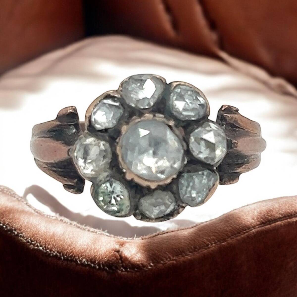 Osmanlı Dönemi 8 Ayar Elmas Gül Yüzük ELM220 #11.52 - 1