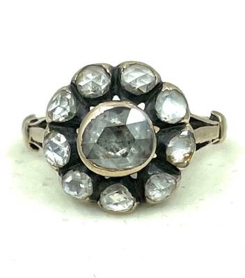 Osmanlı Dönemi 8 Ayar Elmas Gül Yüzük ELM225 #13.82 - 2