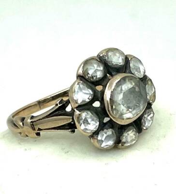 Osmanlı Dönemi 8 Ayar Elmas Gül Yüzük ELM225 #13.82 - 4