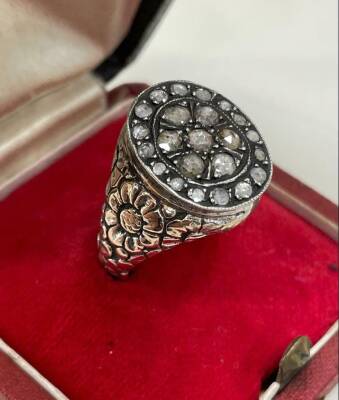 Osmanlı Dönemi 8 Ayar Elmas Taşlı Yüzük ELM119 #10.84 - 3