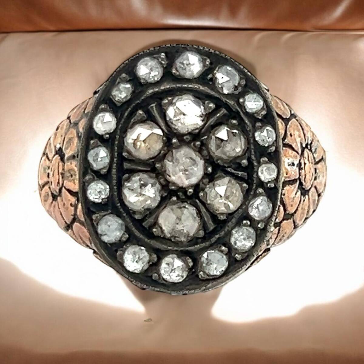 Osmanlı Dönemi 8 Ayar Elmas Taşlı Yüzük ELM119 #10.84 - 1