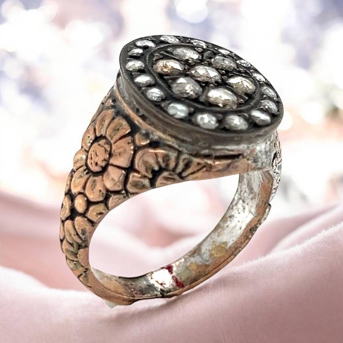 Osmanlı Dönemi 8 Ayar Elmas Taşlı Yüzük ELM119 #10.84 - 2