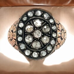 Osmanlı Dönemi 8 Ayar Elmas Taşlı Yüzük ELM119 #10.84 - 5