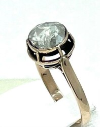 Osmanlı Dönemi 8 Ayar Tektaş Elmas Yüzük ELM181 #19.82 - 3