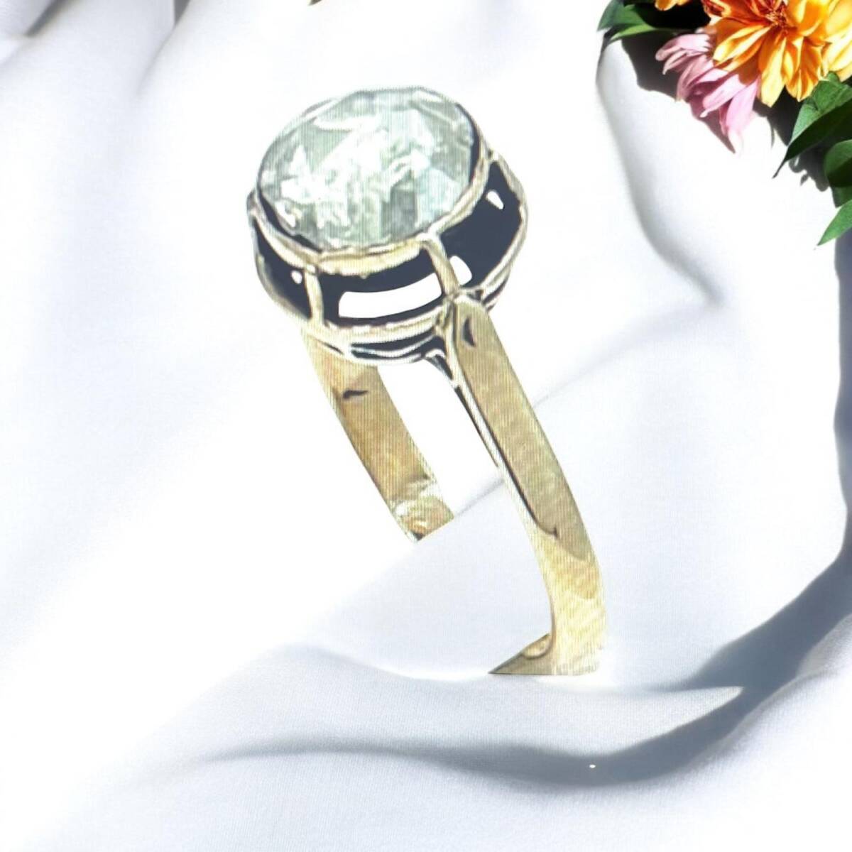 Osmanlı Dönemi 8 Ayar Tektaş Elmas Yüzük ELM181 #19.82 - 2