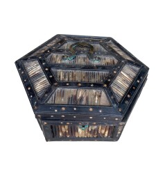 Osmanlı Dönemi El İşçiliği Sedef Kakma Ahşap Kutu AOB2715 - Gökçekoleksiyon