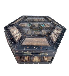 Osmanlı Dönemi El İşçiliği Sedef Kakma Ahşap Kutu AOB2715 - 3