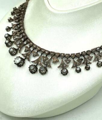 Osmanlı Dönemi Ermeni Usta İşi Elmas Taşlı Gerdanlık ELM077 #40 - 4