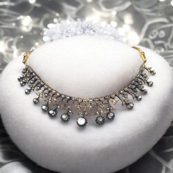 Osmanlı Dönemi Ermeni Usta İşi Elmas Taşlı Gerdanlık ELM077 #40 - Gökçekoleksiyon