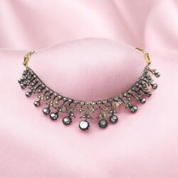 Osmanlı Dönemi Ermeni Usta İşi Elmas Taşlı Gerdanlık ELM077 #40 - 5