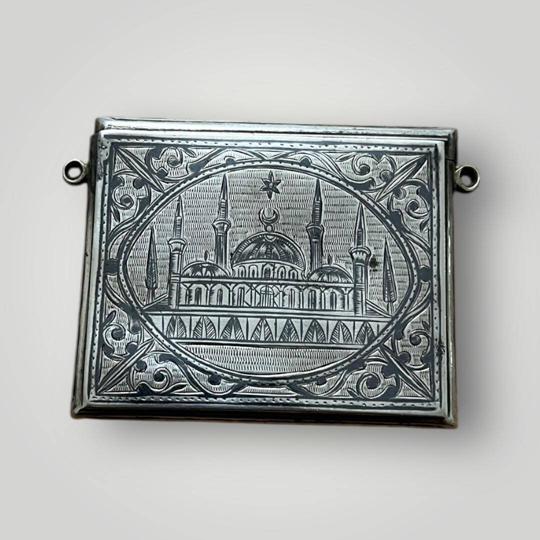 Osmanlı Dönemi Gümüş Savatlı Hamayıl (Cevşen) – Koleksiyonluk Zarif Parça AOB6035 - 6