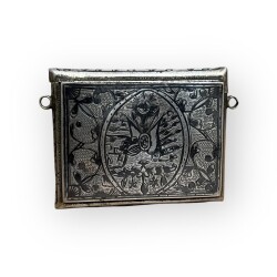 Osmanlı Dönemi Gümüş Savatlı Hamayıl (Cevşen) – Koleksiyonluk Zarif Parça AOB6033 - Gökçekoleksiyon