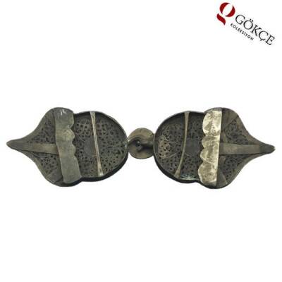 Osmanlı Dönemi Gümüş Kemer Tokası – Koleksiyonluk Antika Parça AOB100 - 2