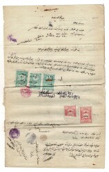 Osmanlı Dönemi Pullu Mühürlü Resmi Belge OSM21 - Gökçekoleksiyon