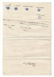 Osmanlı Dönemi Pullu Mühürlü Resmi Belge OSM24 - 2