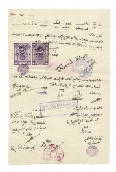 Osmanlı Dönemi Pullu ve Mühürlü Resmi Belge OSM247 - 