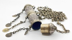 Osmanlı Dönemi Zincirli Gümüş Hamayıl (Cevşen) – Uzun Form Ağır Gramaj AOB2969 - 2